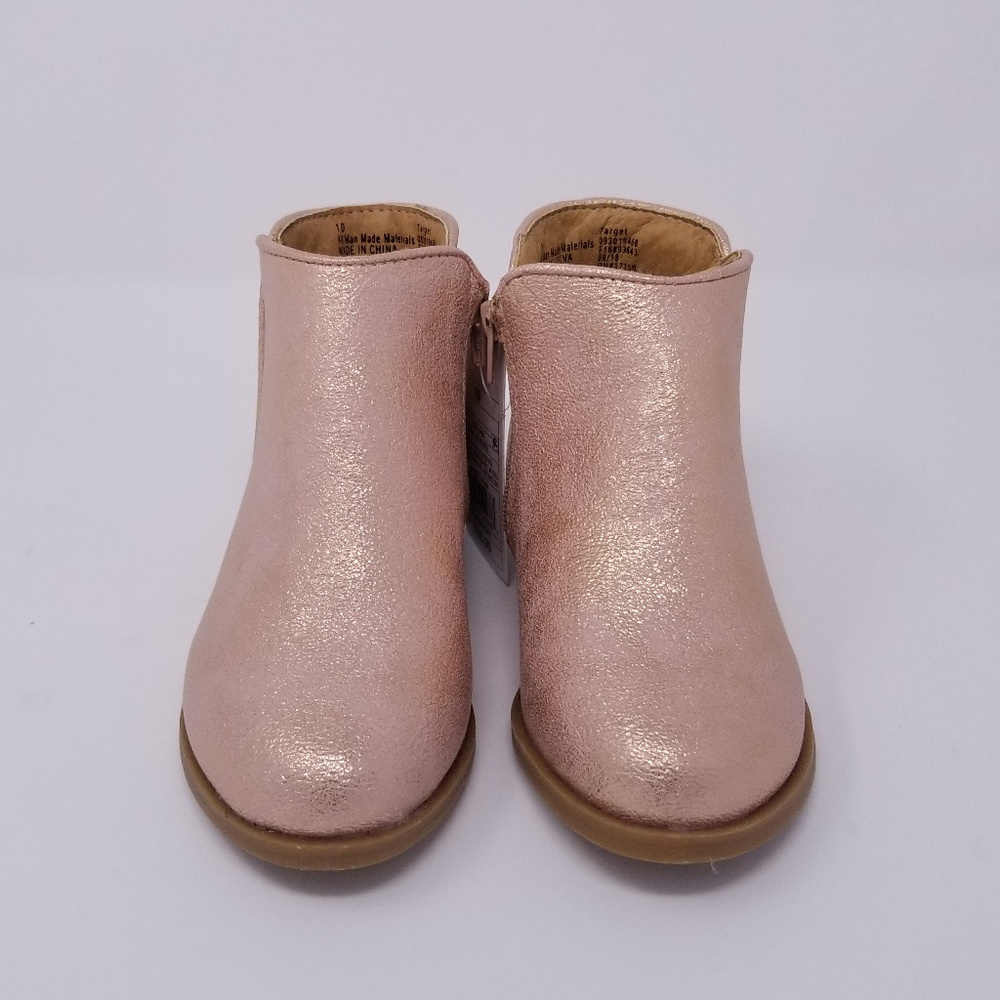 Girls Jani Metallic Ankle Boots in Rose Gold
